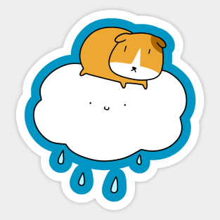 Rain Cloud Guinea Pig Sticker